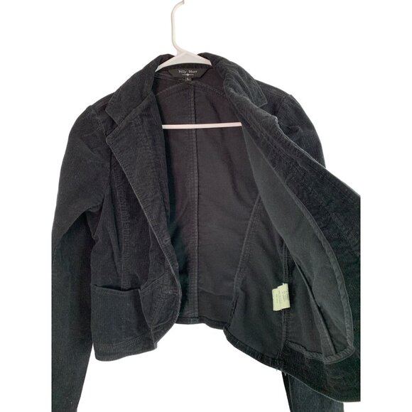 VTG 90s Women’s Billy Blues size L Jr black crop riding jacket blazer 6195 - Picture 9 of 10